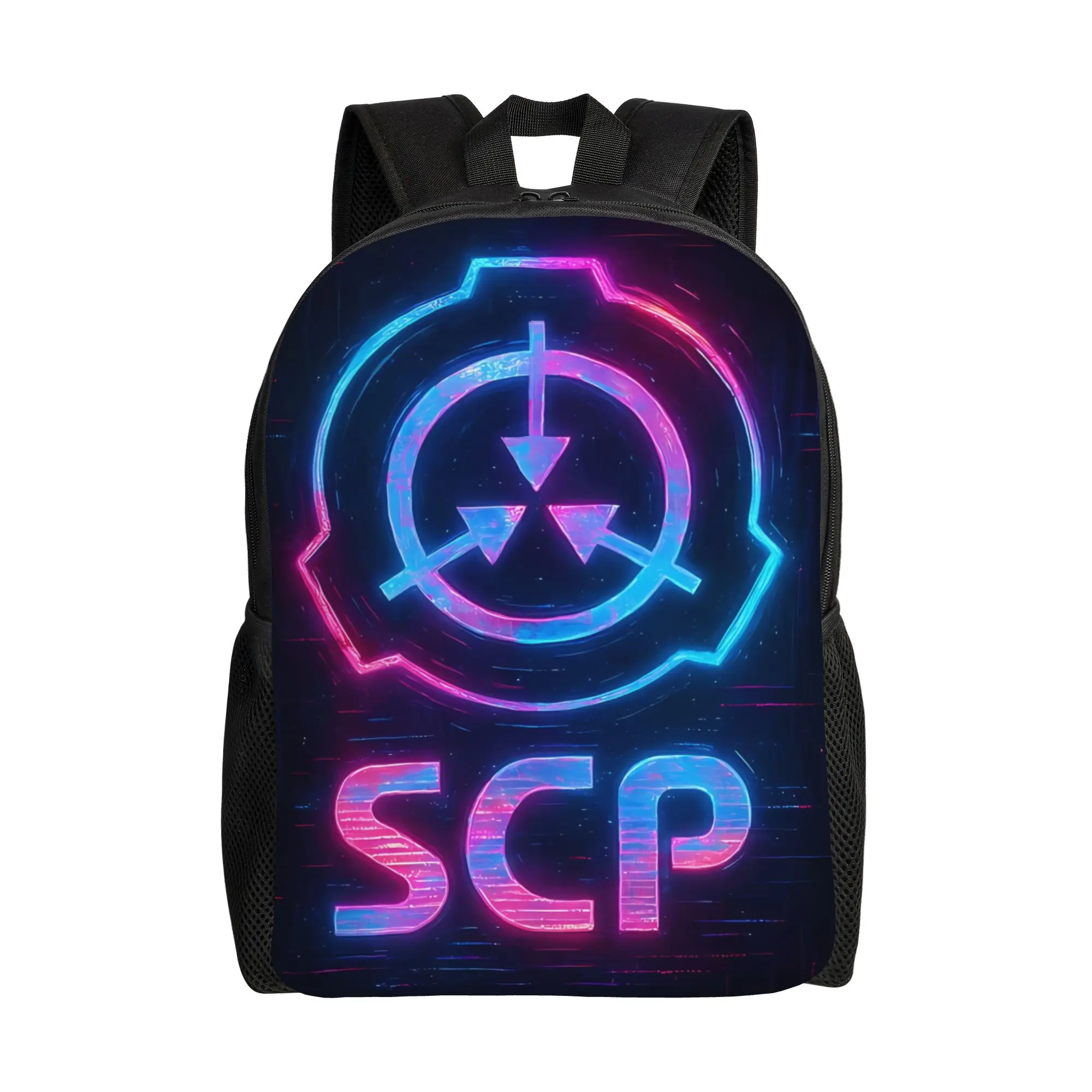 

PUNK Logo Futuristic SCP Foundation Schoolbag Daily mochila Large Capacity Cool Horror Aesthetic Backpack For Teens