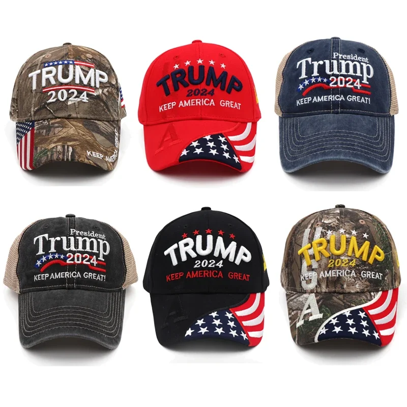 2024 Baseball Cap For Trump Embroidery Cap USA Flag Baseball Caps Donald  Keep America Great 3D Letter Embroidery President Hat