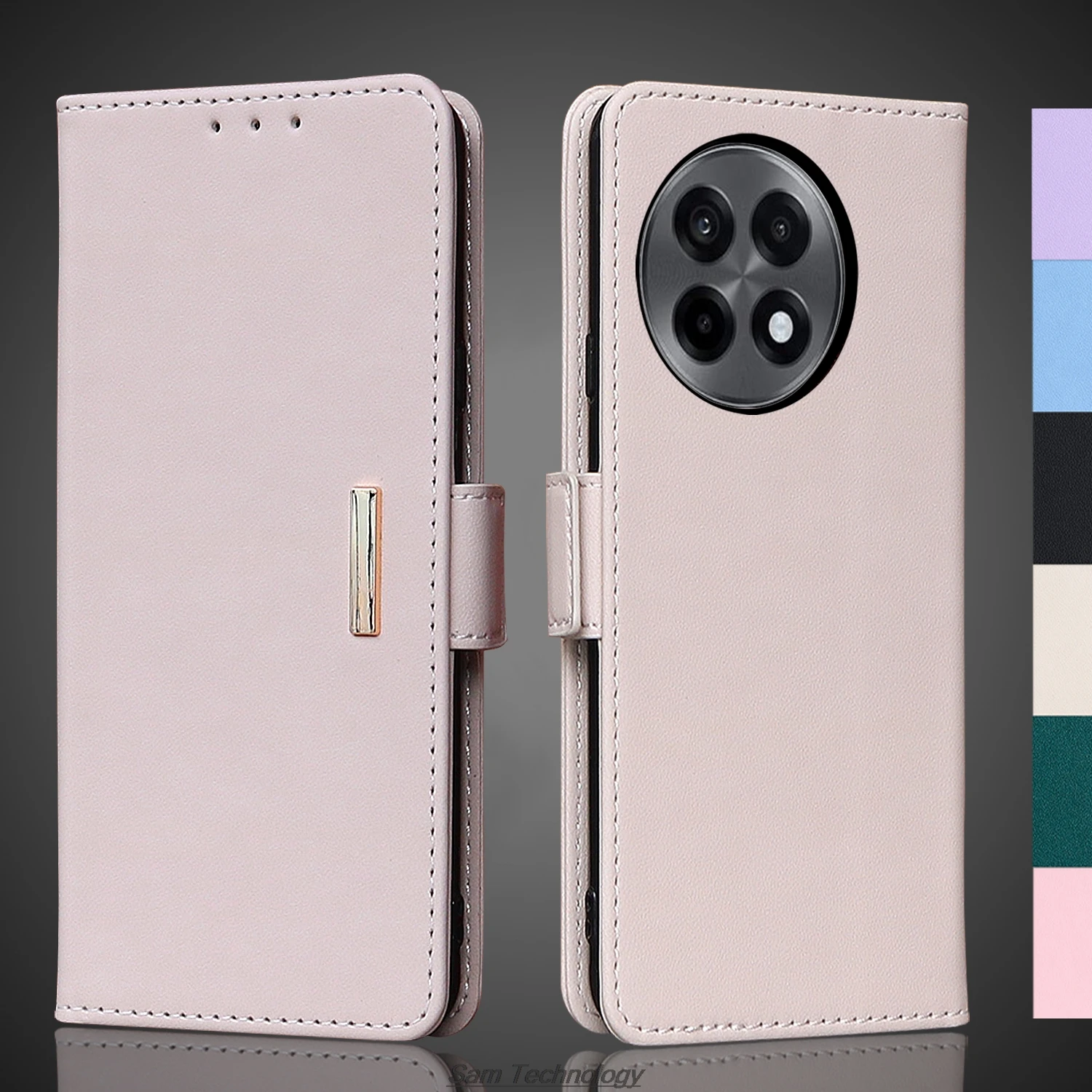 

Magnetic buckle Leather Case for Oneplus ACE 5 Pro / 1+ ACE5 Wallet RFID BLOCKING Flip Cover female Simple Capa Fundas Coque