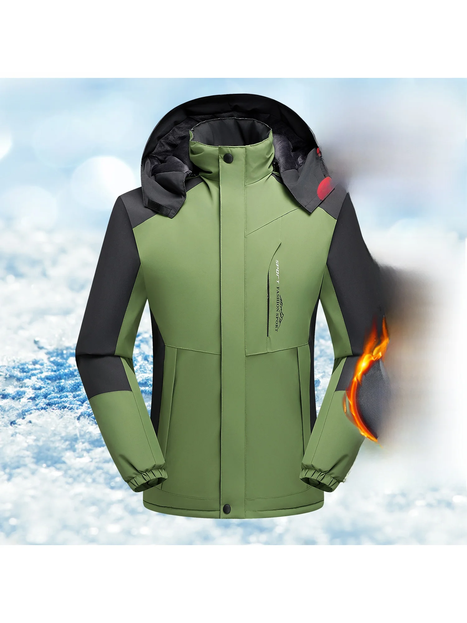 

Мужская хлопковая куртка на подкладке Thiened Fce, рабочая одежда, зимнее уличное пальто, самая теплая парка большого размера, дорожная куртка