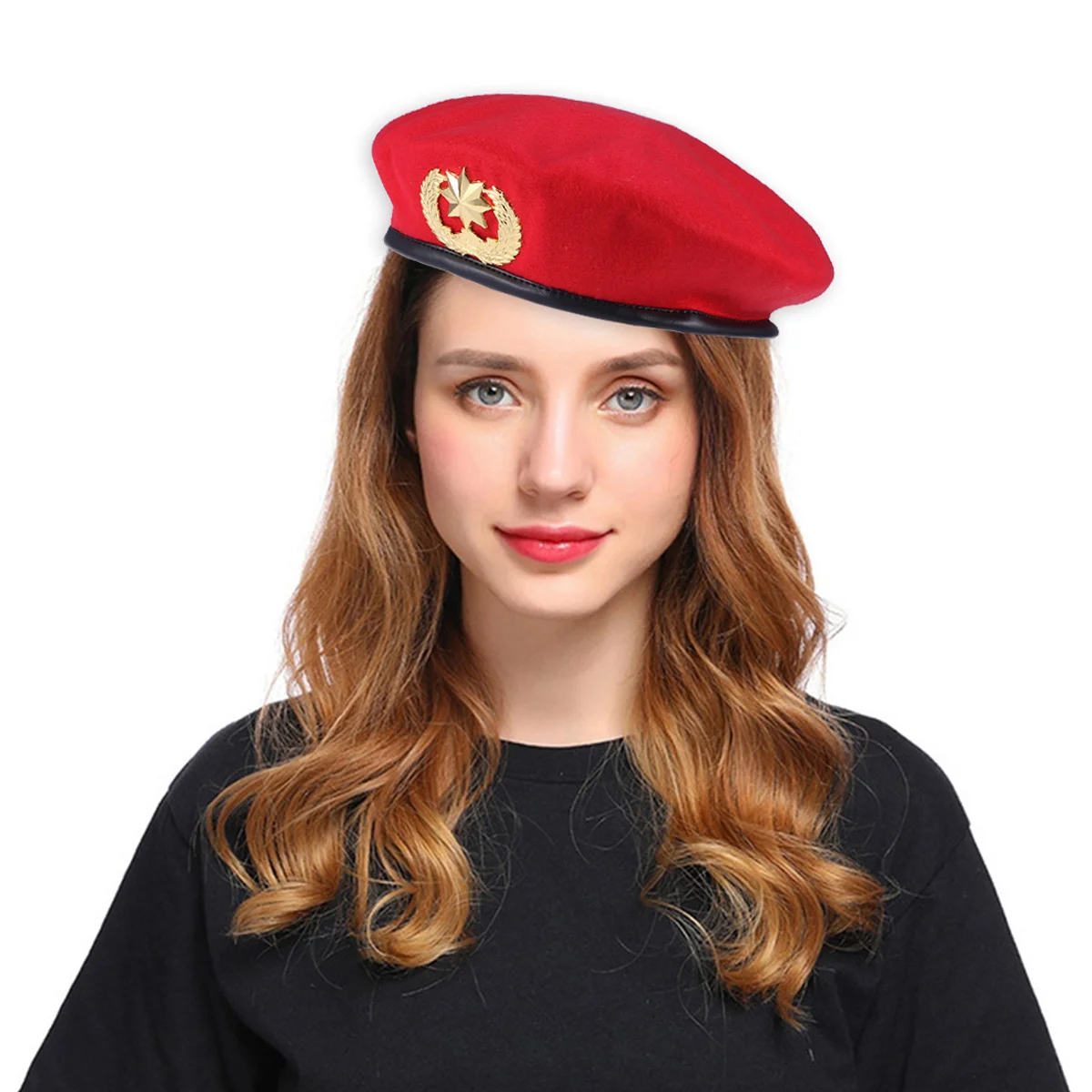 Performance Hat Woolen Beret Miss Mens Hats Marine Admiral Halloween Costume Accessory