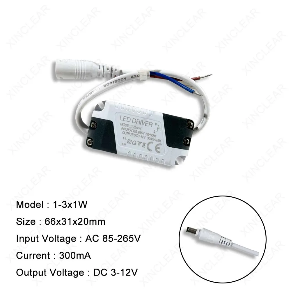 LED Constant Current Driver Power Adapter Current Supply Transformer AC85-265V 300mA 1-3W 4-7W 8-12W 12-18W 18-24W 24-36W Lamp