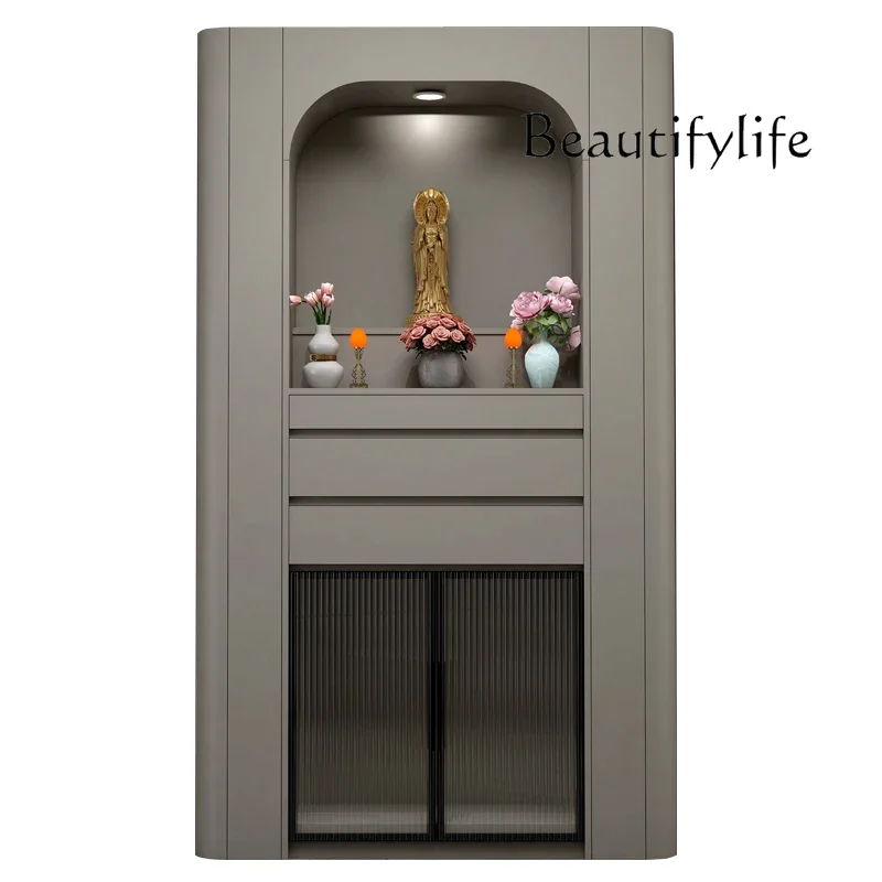 

Living room shrine Chinese casket vertical cabinet Modern table Solid wood Buddhist table Family table