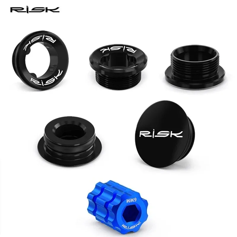 RISK bicycle crank cover Aluminum bicycle crank screw Dust Cover For Shimano Deore XT SLX XTR 105 UT DA integrated hollow cranks - view 6