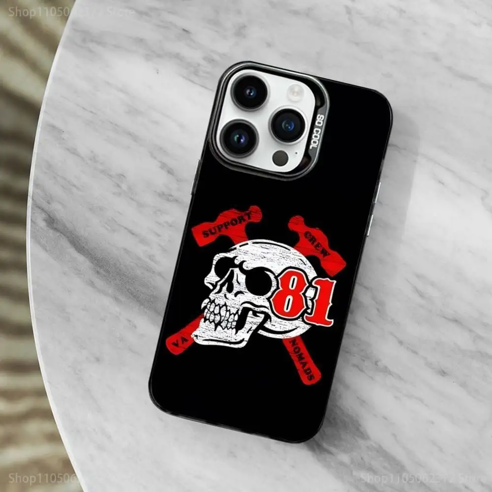 حافظة هاتف Hells Angels Moto-81 رائعة لهاتف iPhone 11,12,13,16,14,15, Mini, Pro,XS,MAX غطاء أسود غير لامع مقاوم للصدمات #5