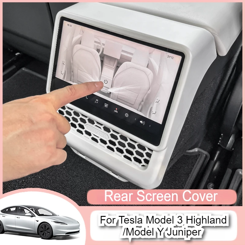 ل تسلا نموذج 3 هايلاند نموذج Y جونيبر 2025 غطاء فتحة التهوية الخلفية وحدة التحكم المركزية مسند الذراع صندوق المضادة للخدش الملحقات الداخلية #1