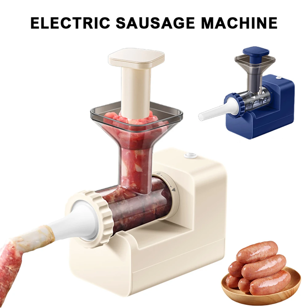 220V Electric Sausage Machine,Electric Meat Grinder, Sausage Stuffer Maker, Food Grinder 4pcs Sausage Enema Tubes 15/19/23/27mm