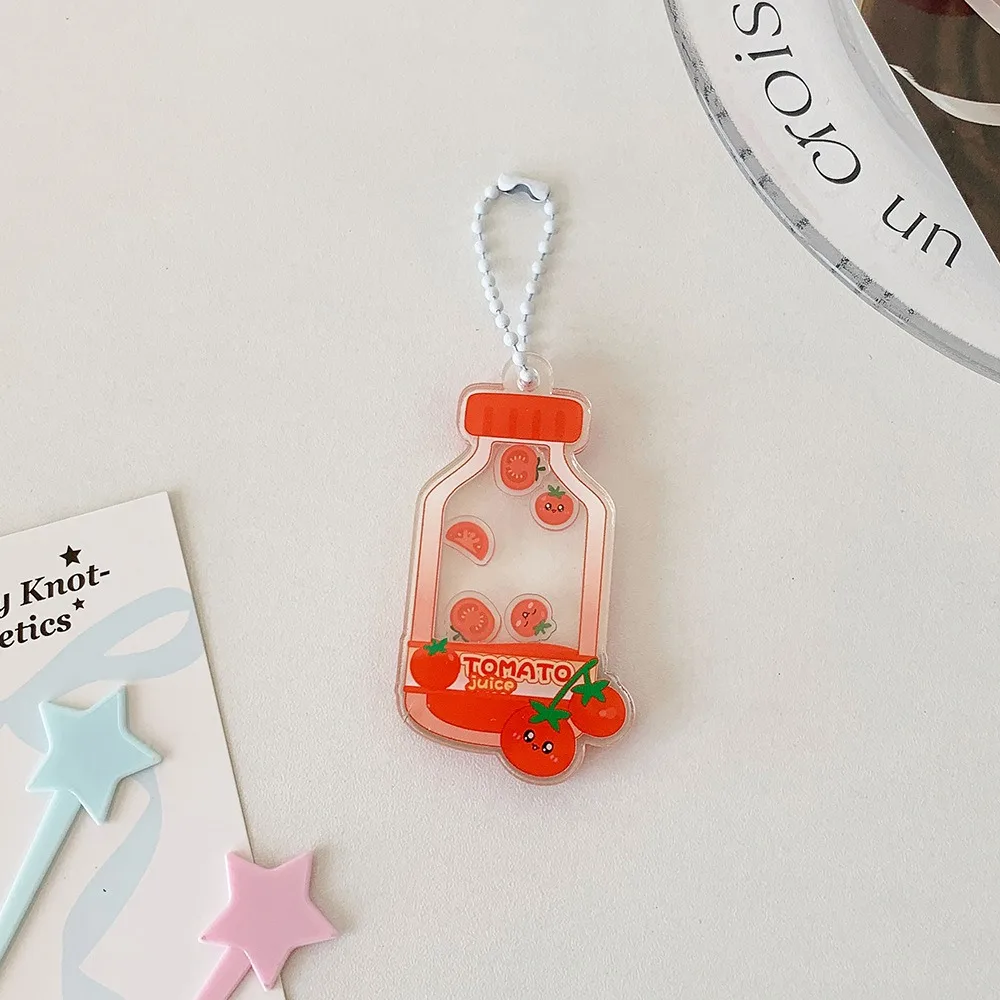 

Новый акриловый брелок с пузырьковой бутылкой, мультяшный прозрачный декоративный орнамент, брелок-держатель для девочек