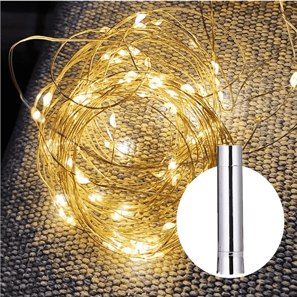 Corcho de botella de vino LED, cadena de luz estrellada para Festival, boda, decoración de Navidad, decoración de fiesta, luz nocturna de alambre de cobre, 1 M, 2 M, 3M