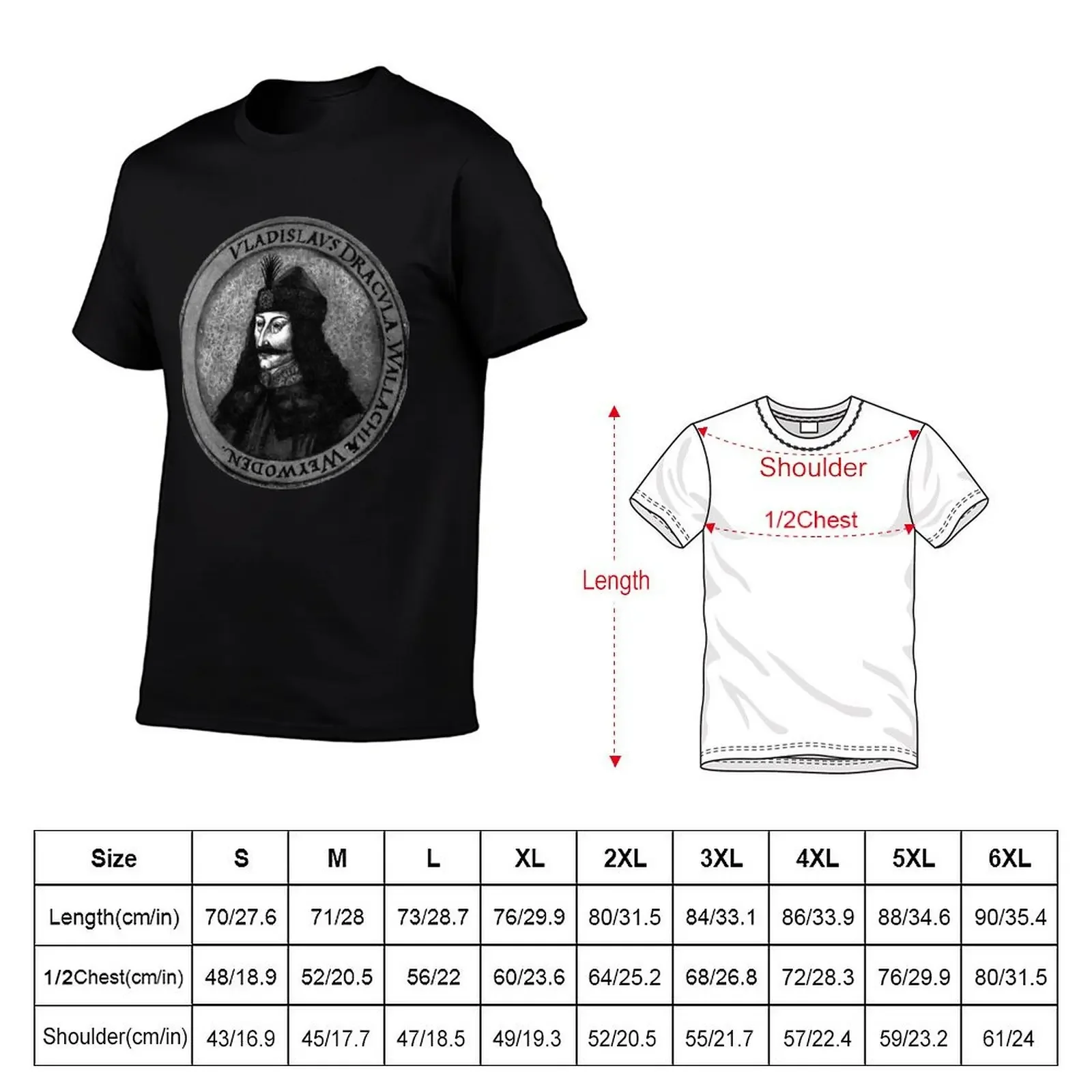 Vlad Dracula Tepes The Impaler Vampire Classic T-Shirt oversized t shirt tops korean fashion mens designer t shirt