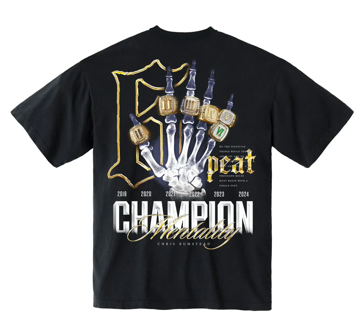 CBUM 6PEAT Shirt Oversized Tee in Black US SIZE DTG PRINT Shirt CBUM