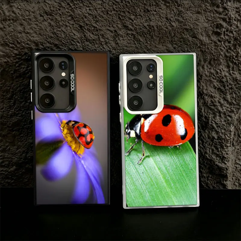 Leaf Ladybug Daisy Phone Case for Samsung S26 Ultra S25 Edge S24 FE S23 FE S22 Plus Galaxy S21 S20 Cover Back Anti-fall Pattern