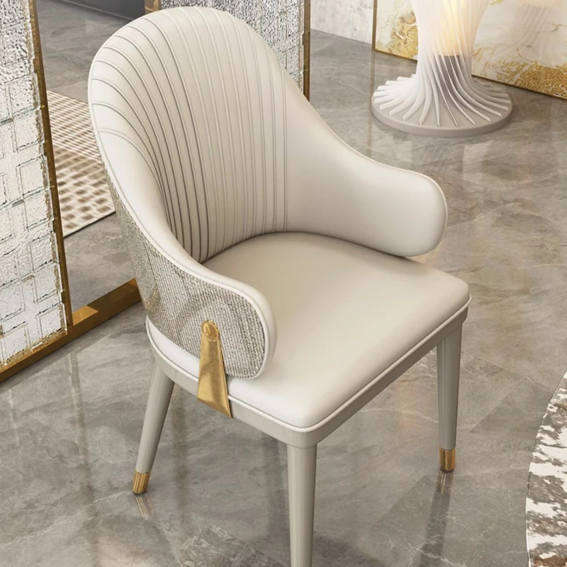 Ristoranti di lusso Sedie da pranzo moderne Casa Soggiorno Sedia da pranzo in pelle italiana Hotel Mobili occasionali Sillas Comedor