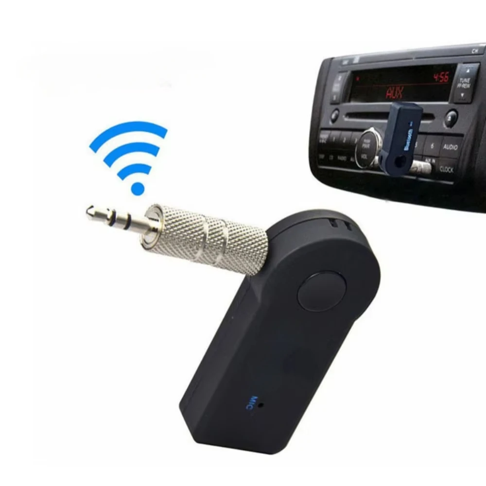Compatible con Bluetooth 4,2 AUX Audio estéreo música 3,5mm receptor de micrófono accesorios electrónicos de consumo adaptador de coche