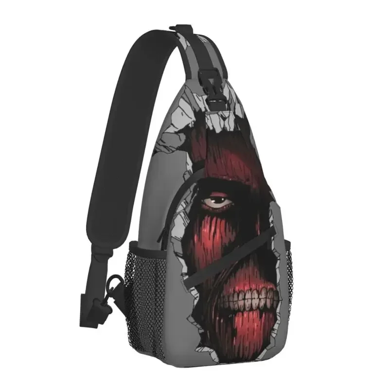 Colossal Titans Attack On Titan Sling Bags Men Shingeki No Kyojin Shoulder Crossbody Chest Backpack Cycling Camping Daypack