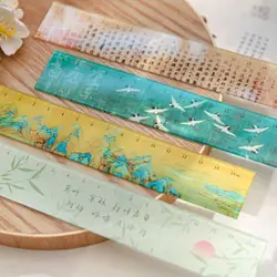 Creative DIY Drawing 15cm Straight Ruler Bookmark Multifunctional Math Drawing Ruler Acrylic Measuring Ruler Exam