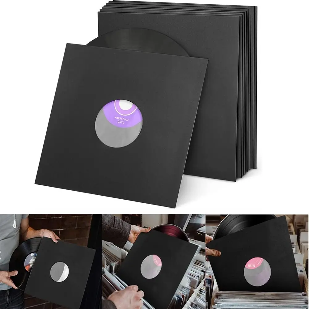 new 7/10 inch Vinyl Records Sleeve Resealable Composite LP Record Cover Kraft Paper Bag Record