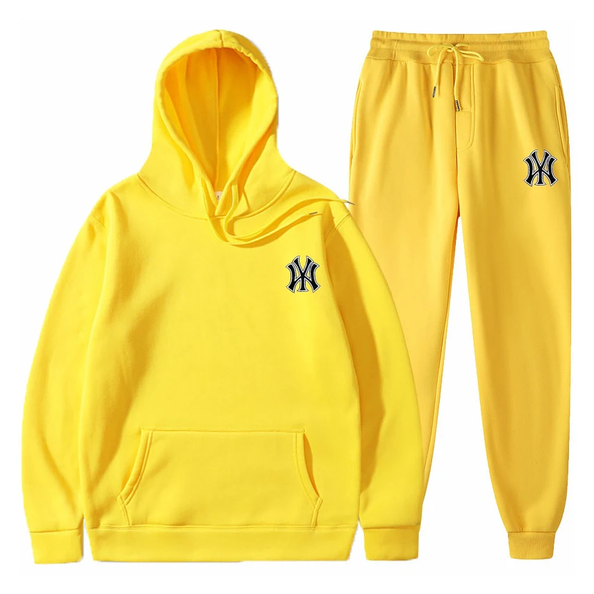 Men Sportswear Sweater Suit Hoodies + Pants Sports Clothing Spring Autumn Sets Jogging Trousers Running Male Tracksuits view 2