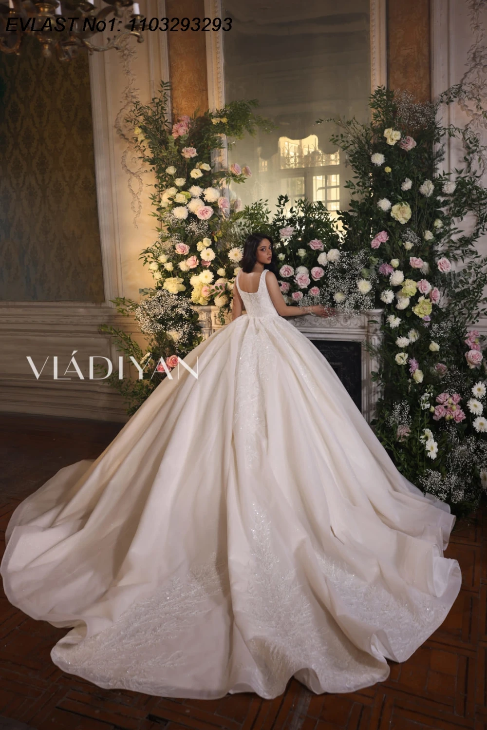 EVLAST 맞춤형 빈티지 라인 웨딩 드레스 레이스 아플리케 구슬 장식 신부 가운 Robe De Mariee Vestidos De Novia TBD150