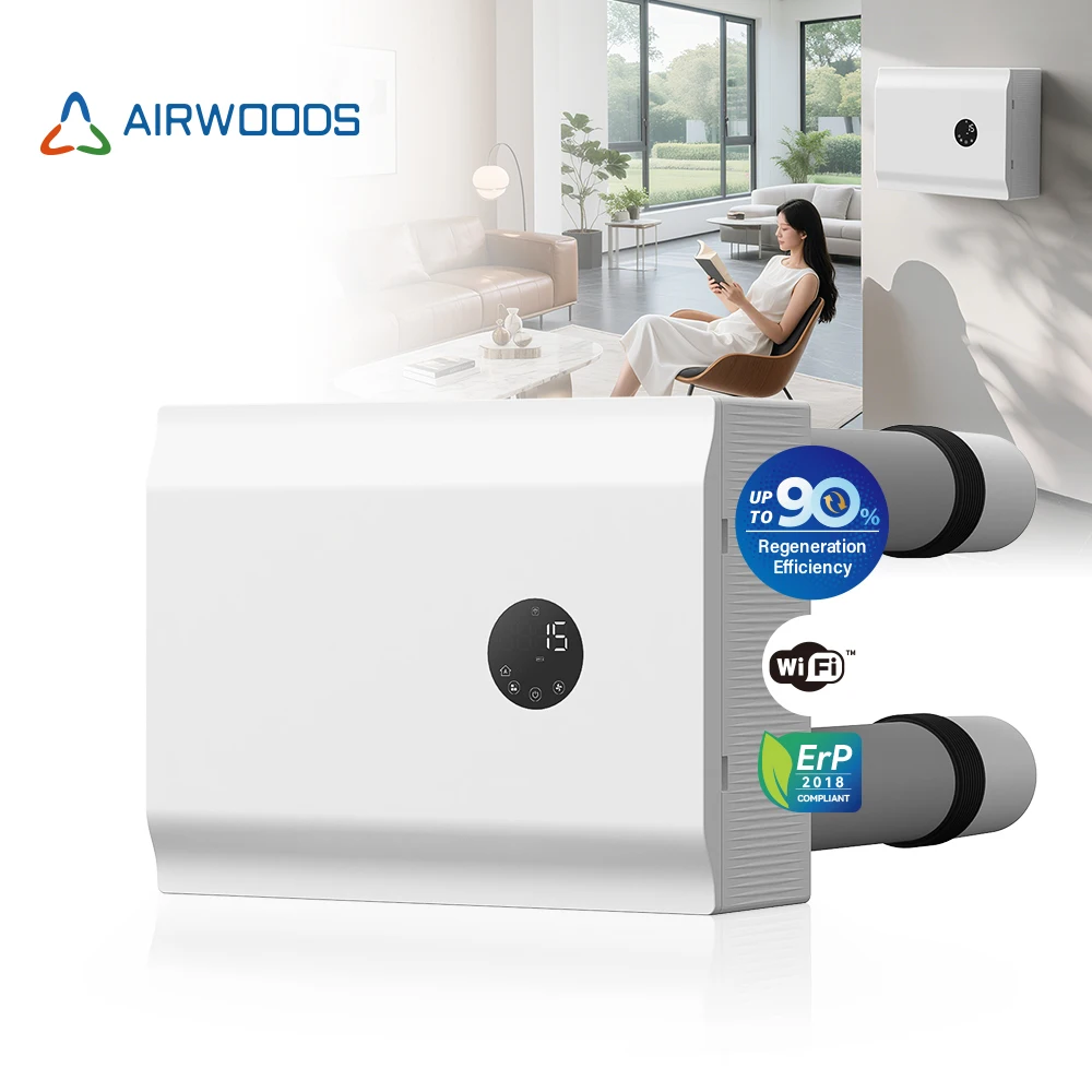 Residential Use Erv Regeneration Efficiency 90% High-Efficiency Air Purifier HVAC System for Bedrooms