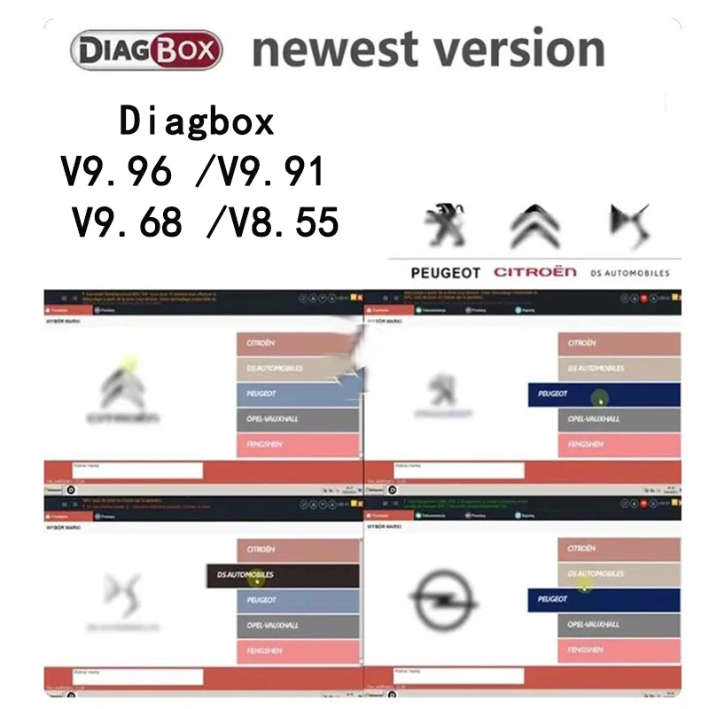 Diagbox Diagnostics Software V9.96 V9.91 V9.68 V8.55 Diagnostic Tool