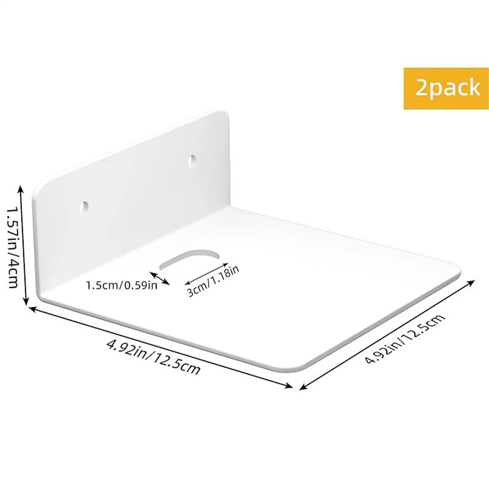 Полка для камеры, настенное крепление, 2 шт., маленькая подставка для камеры безопасности, домашние полки для телефона, маршрутизатора, проектора, монитора, детской спальни
