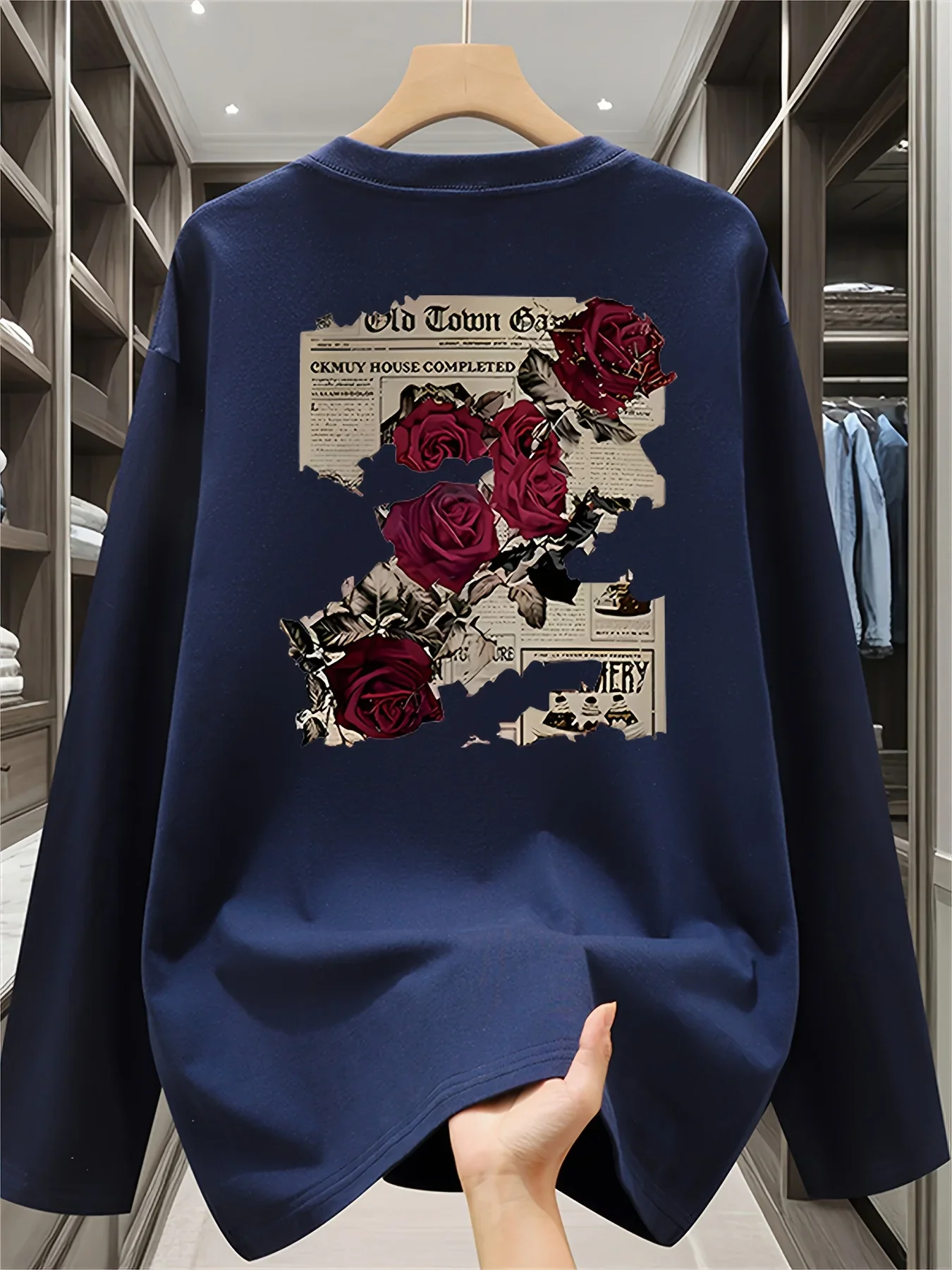 Men Spring Autumn New Long Sleeve T Shirt Thick Cotton Fashion Print Loose Casual Breathable Outdoor Sport Tops