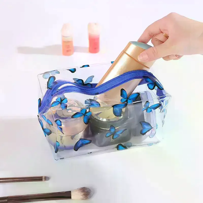 حقيبة مكياج شفافة بتصميم إبداعي للنساء، منظم حقيبة حلوة، حقيبة مستحضرات تجميل لطيفة ذات سعة كبيرة، حقيبة أحمر شفاه محمولة #1
