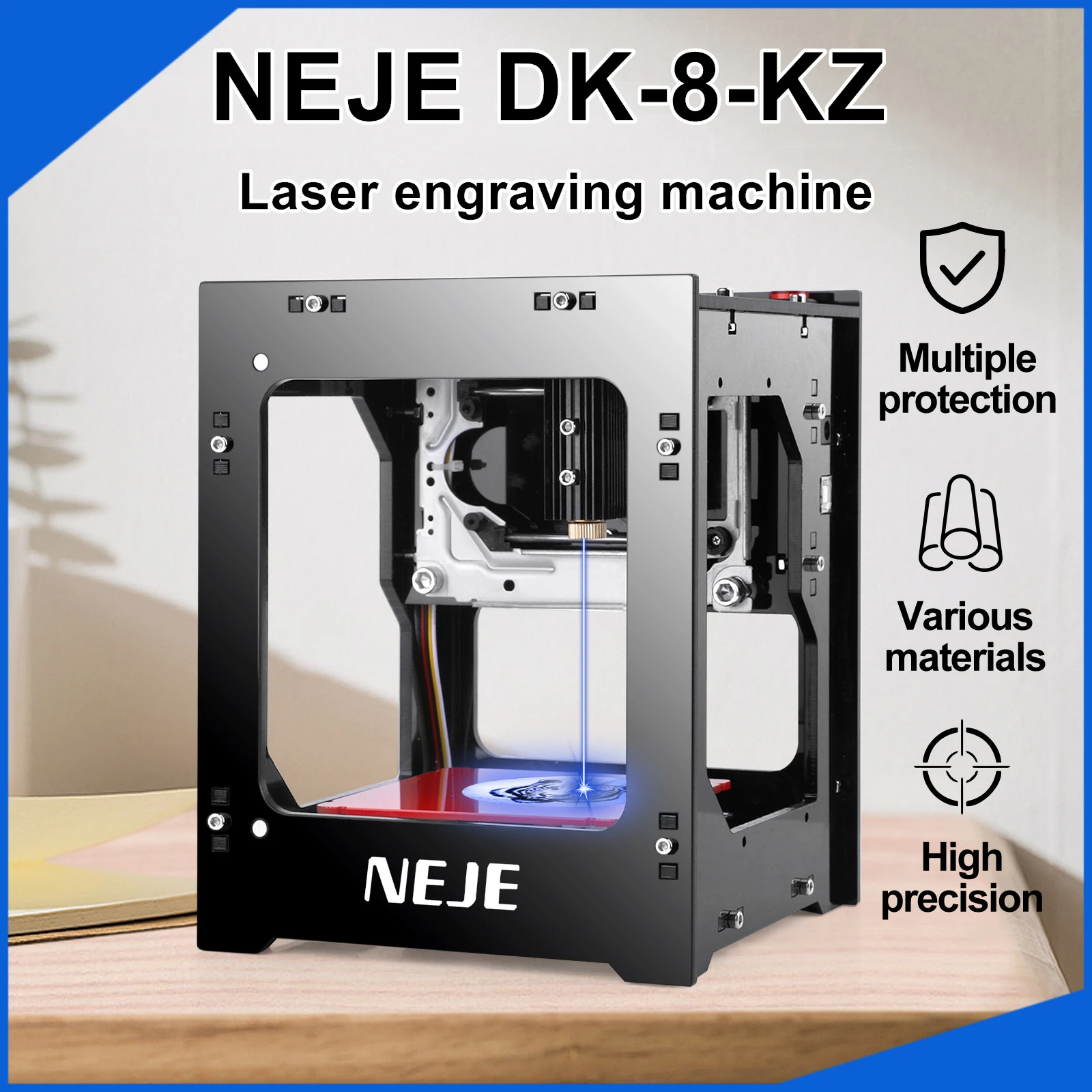 NEJE 3000mW laser engraver 445nm Wood Router Desktop Laser Printer Cutting Machine with NEJE Scanner wireless DIY Creation