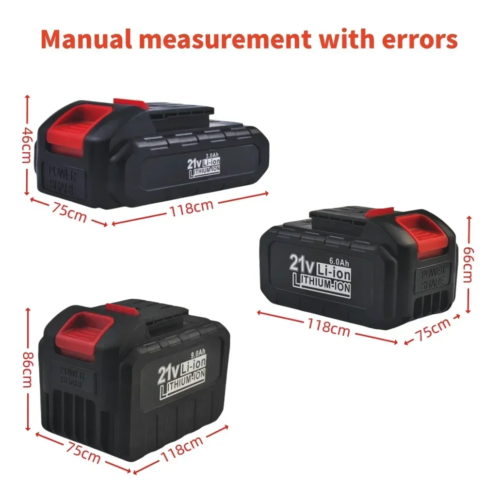 Para Dayi Universal 21V 3,0/6,0/9.0Ah sierra eléctrica de alta potencia amoladora angular batería de litio, herramienta de llave eléctrica batería especial