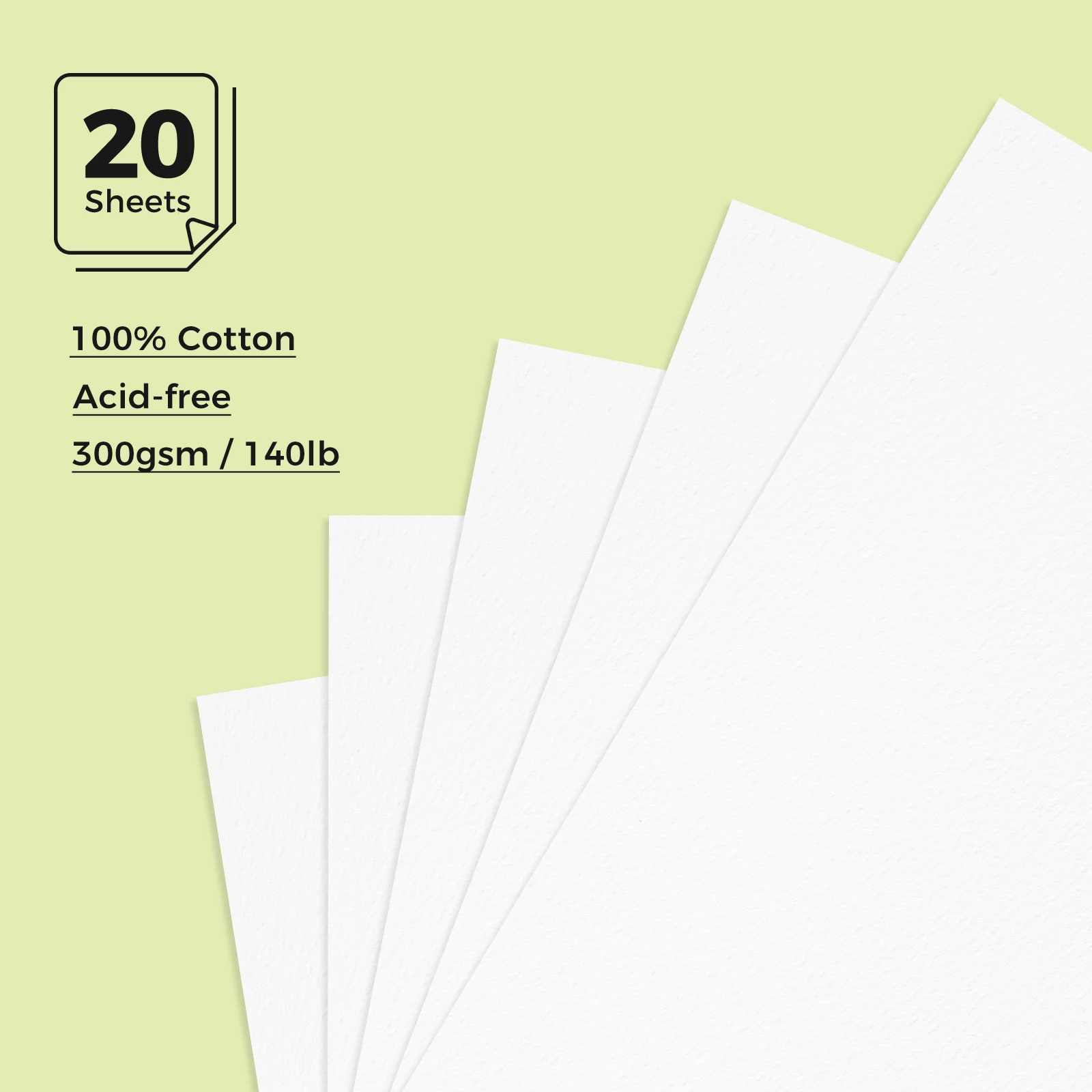 Lightwish Travel Watercolor Sketchbook 100% Cotton 300gsm A5 Refillable Binder 20 Sheets 5.8x8.2 Inch Acid Free Paper for Artist
