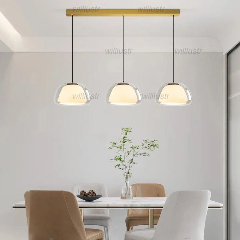 

Creative Jelly Glass Pendant Light Metal Suspension Lamp Hotel Cafe Bar Dining Room Creamy Style Hanging Ceiling Chandelier