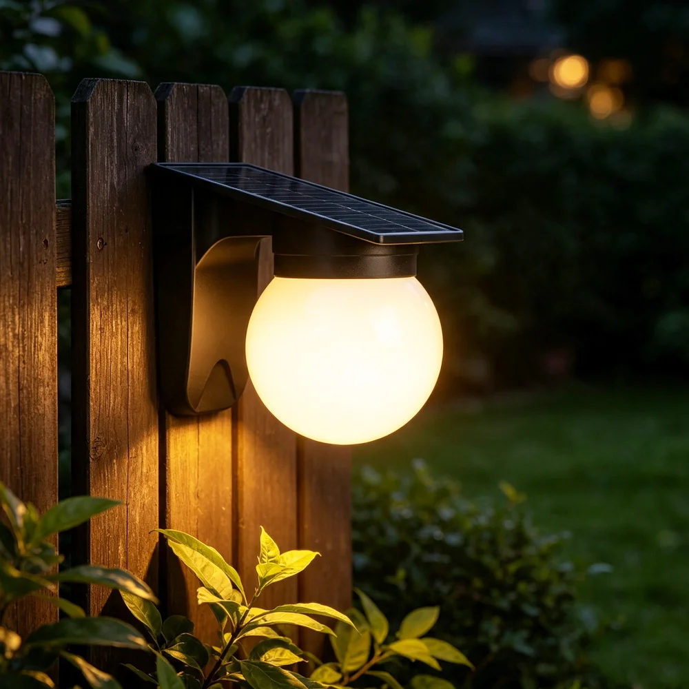 Outdoor Solar LED Wall Lights IP65 Waterproof Wall Sconce 3-Colors Temperature Dimmable Solar Lamp For Garden Porch Patio Fence