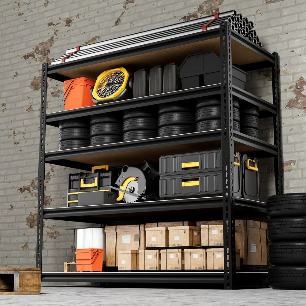 

5-Tier Heavy-Duty Garage Shelving 48”D X 24”W X 71”H 3000LBS Capacity Industrial-Grade Shelving Adjustable Metal, Customized