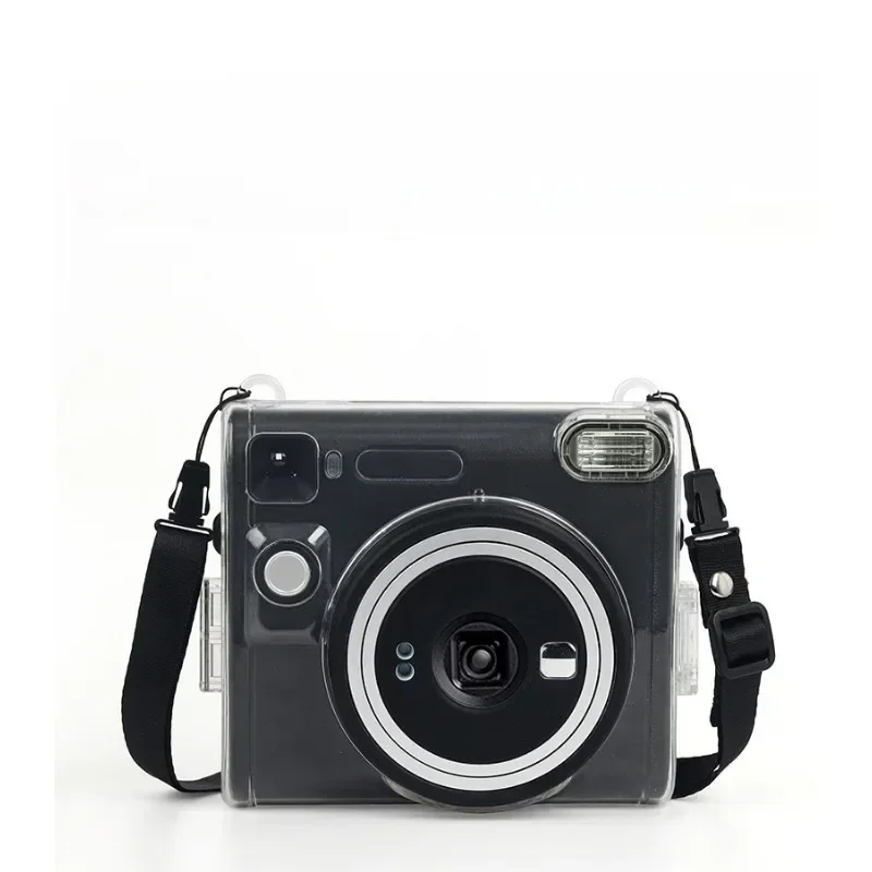 1pc Transparent Plastic Camera  Travel Portable Shoulder Bag for Instax Square SQ40 Storage Case Cover