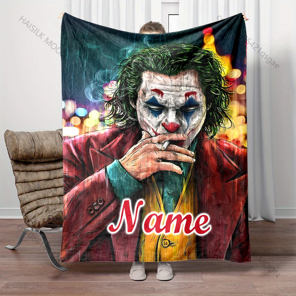 

17 Style Custom Name Blanket Joker Movie Printed Blanket Soft and Warm Bedding for Bed Sofa Outdoor Travel Cover Blanket Gifts
