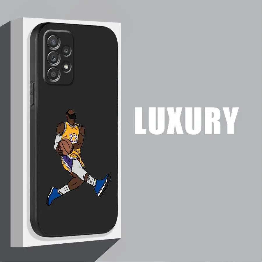 Luxo basquete estrela esportes caso de telefone para samsung galaxy a71 a50 a53 a73 a21s a51 a31 a54 a55 a16 a41 a52 a72 a70s capa