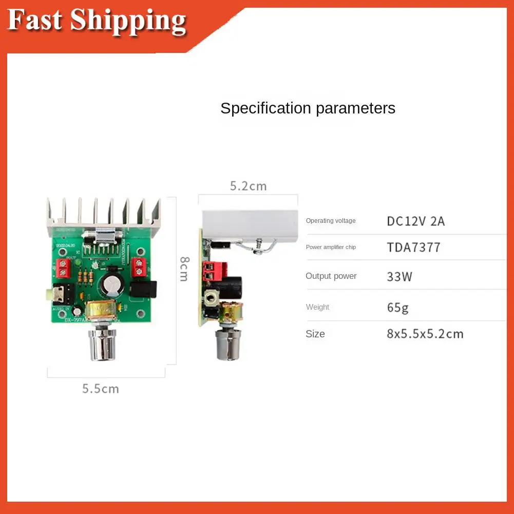 Carte amplificateur de puissance efficace TDA7377 à deux canaux 35W + 35W, amplificateur de puissance Audio numérique pour voiture