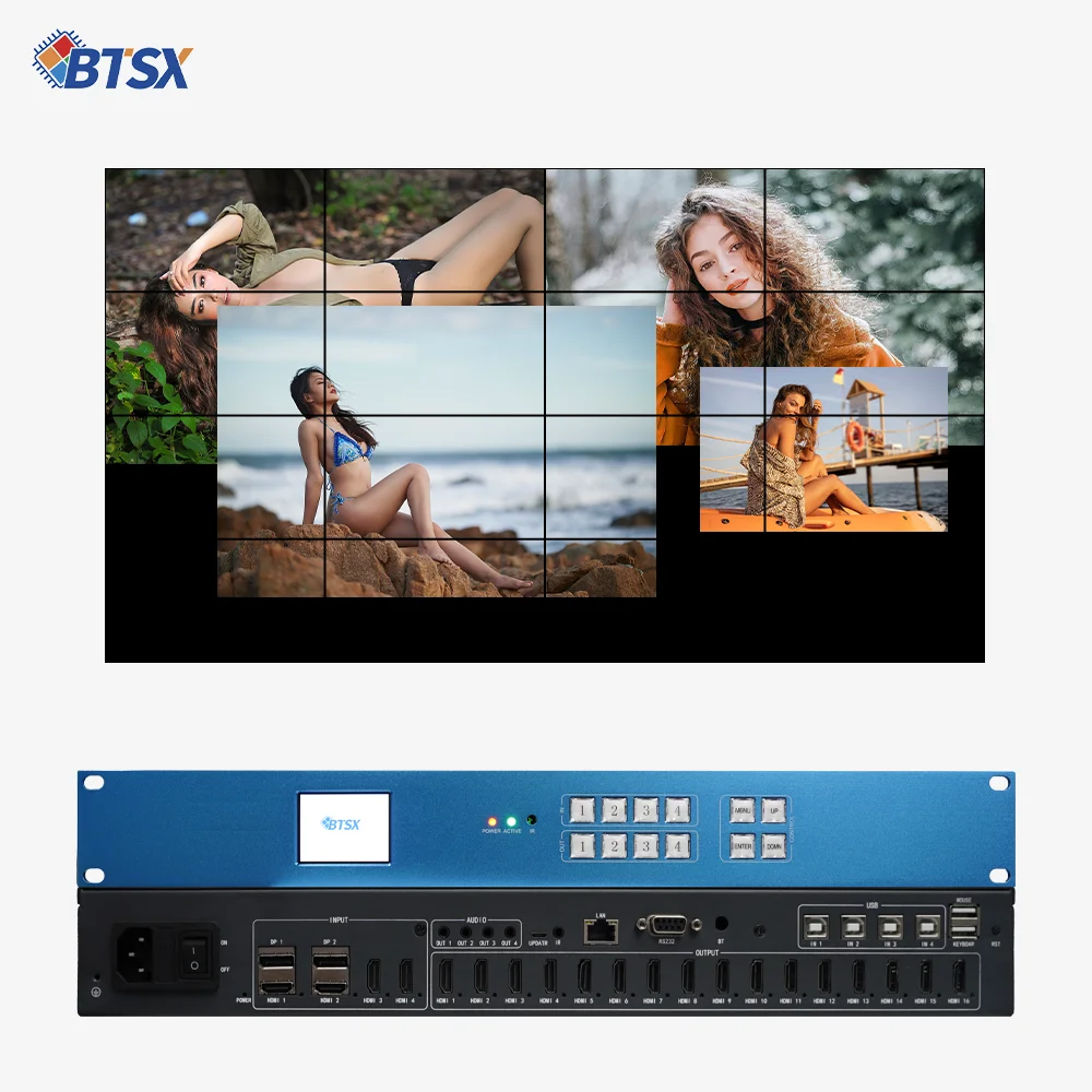 Multi-Screen Video Wall Solution 4K Video Wall Display Processor Video Wall Control System BIT-VP-U1-MD416