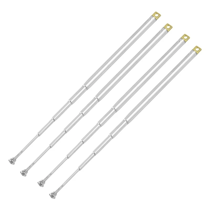 

4Pcs 307Mm 12 Inch 5 Sections Telescopic Antenna Remote Aerial For FM Radio TV