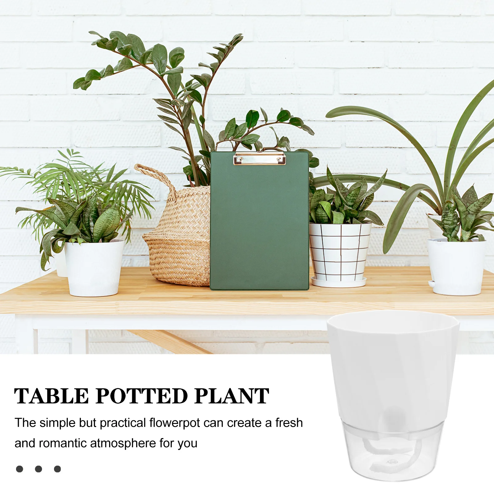 

Self Watering Planter Automatic Flower Pot Plastic Absorbing Pot Self Water-Absorbing Planter for Balcony Plants