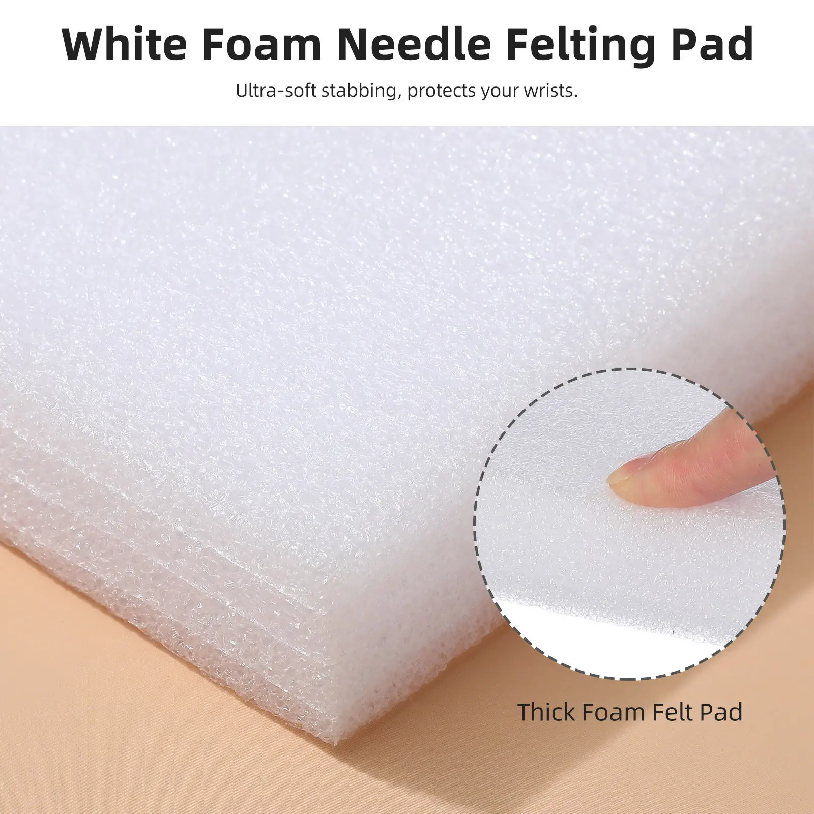 6 Pcs Wool Felting Needle Foam Mats Felt Work Pad Crafts Work Mats Felt Diy Package Thickened Mat Lightweight Reusable