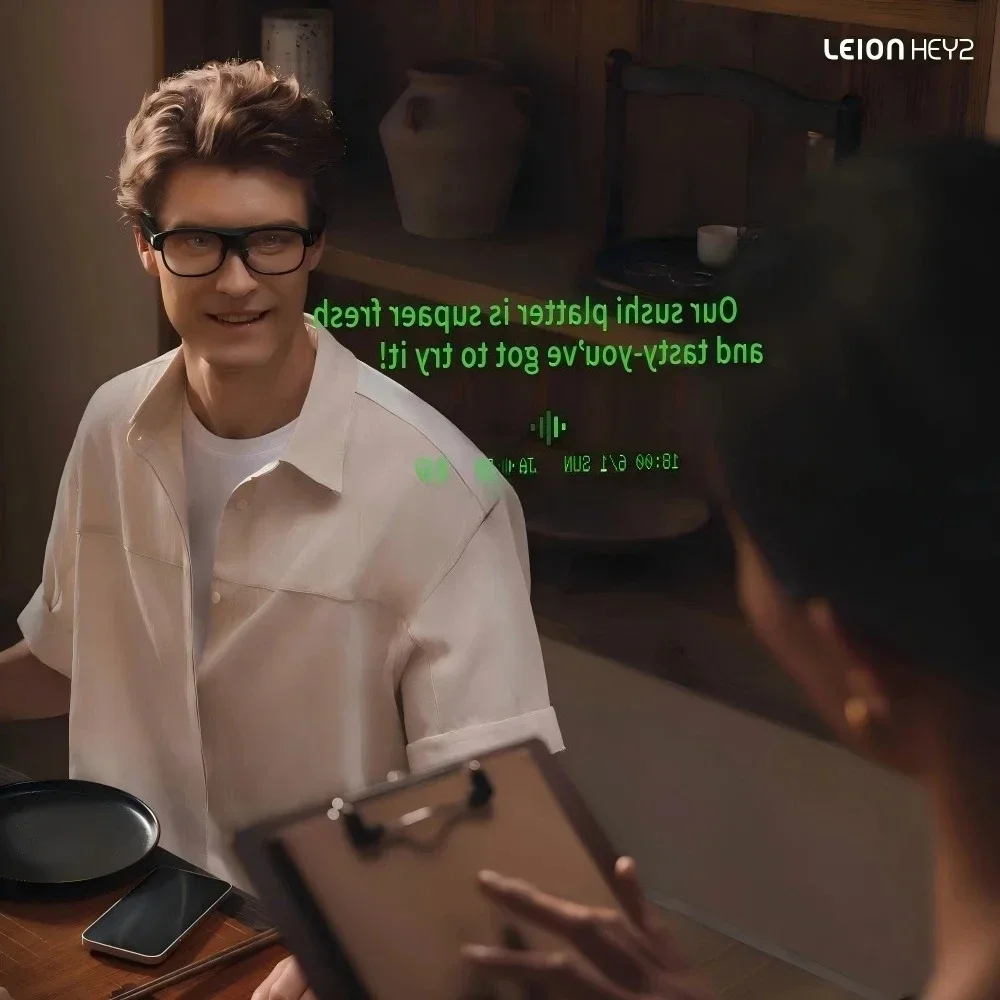 13Hot selling Lightest Smart Glasses 98% Accuracy AI Translator with 96-Hour Battery Life AR Translator Glasses