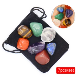 7pc/set Natural crystal Yoga Polished Energy Stone Agate Chakra Reiki Healing Home Decoration Collection Popular Stones
