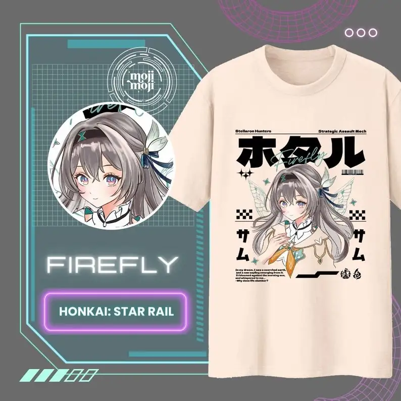 FIREFLY Honkai Star Rail Honkai: Star Rail T-shirt Firefly Merch Sam HSR Merch Gamer Shirt Gifts for Gamers Stellaron Hunter