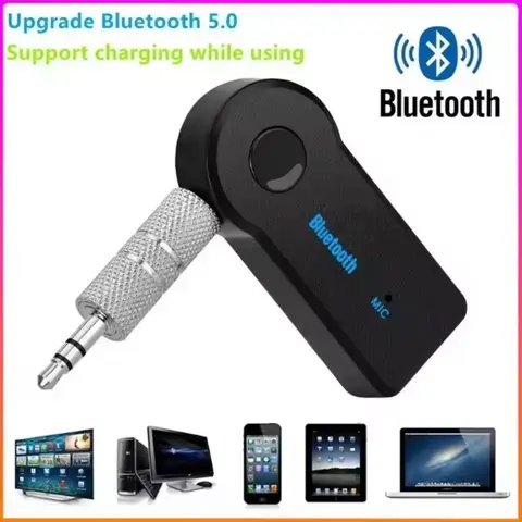 Wireless Bluetooth5.0 Car 3.5mm Socket Adapter,AUX Bluetooth 5.0 Receiver,Audio Converter Mobile Phone Hands-Free Stereo Adapter
