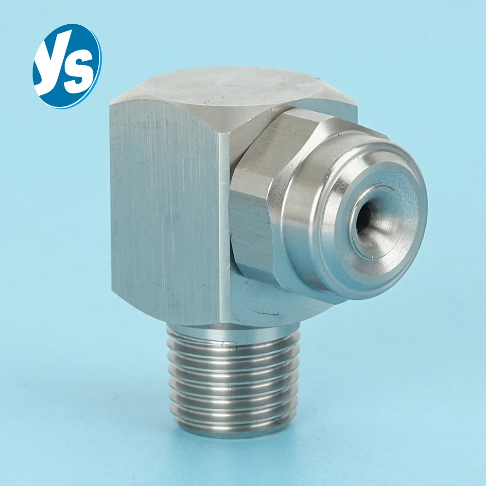 

Stainless Steel 90° Corner Spray Nozzle - L-Type Hollow/Solid Cone Atomizing Nozzle with BSP Thread Connections