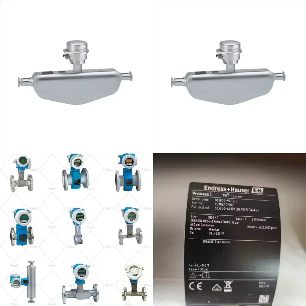 

Endress+Hauser Proline Promass P 100 Coriolis Flowmeter for Fluid Measurement with 0.1% Accuracy 0-70000 kg/h Range for