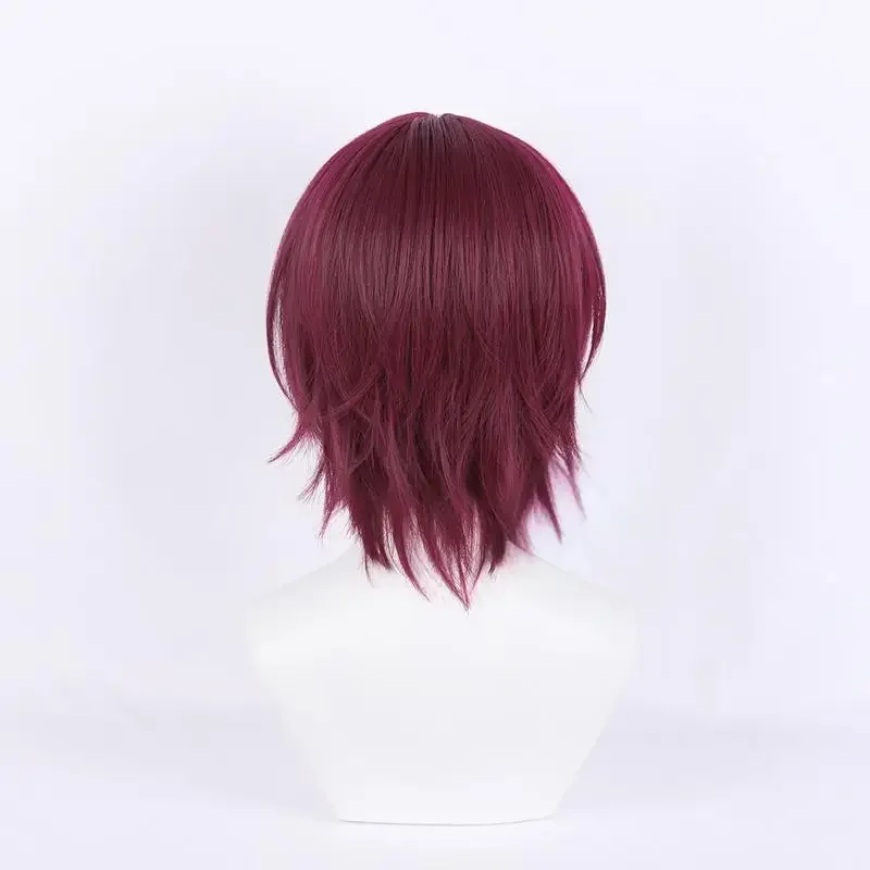 Anime Free Eternal Summer Rin Matsuoka Cosplay Costume parrucca uomini adulti breve vino rosso parrucche accessorio di abbigliamento puntelli di Halloween