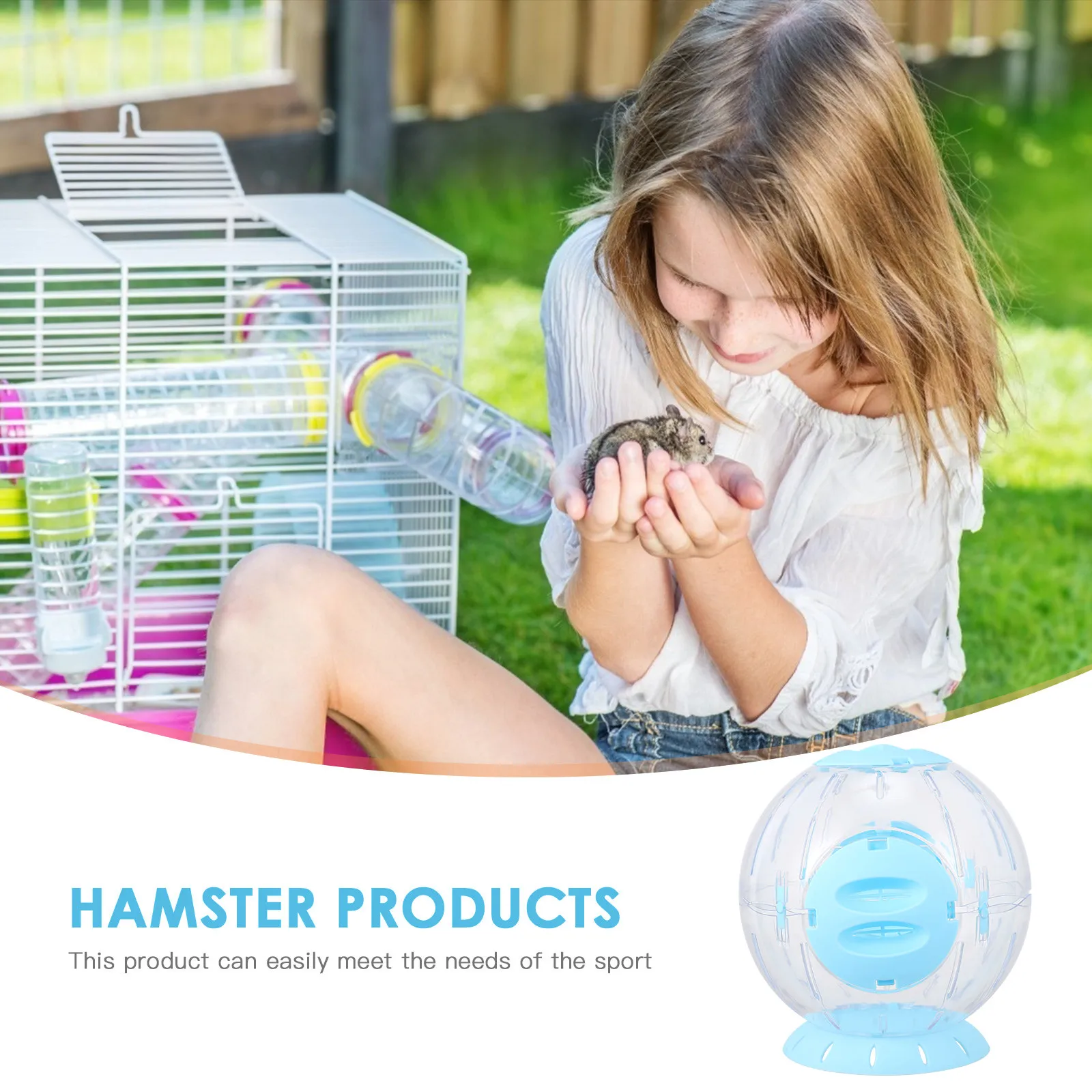 Safe Premium Plastic Hamster Jogging Ball Pet Activity Wheel for Exercise Entertainment Training Hamsters Gerbils Rats Hedgehogs